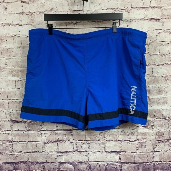 Nautica Blue Board Swim Shorts - Picture 1 of 14